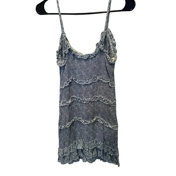 Sim & Sam Summer Women's Blue Fitted Stretchy Mini Ruffle Dress Size S - Picture 1 of 5